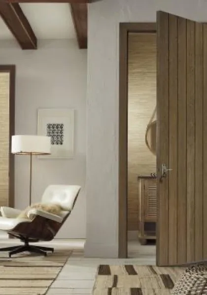 TruStile plank hickory interior door