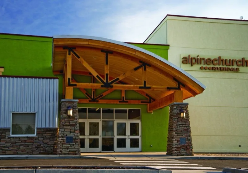 Alpine exterior installation with steel frame